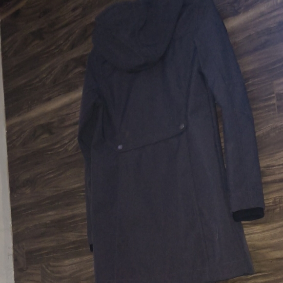 Roots 73 x Lazure - Women's Charcoal Gray Long Jacket - Picture 8 of 9